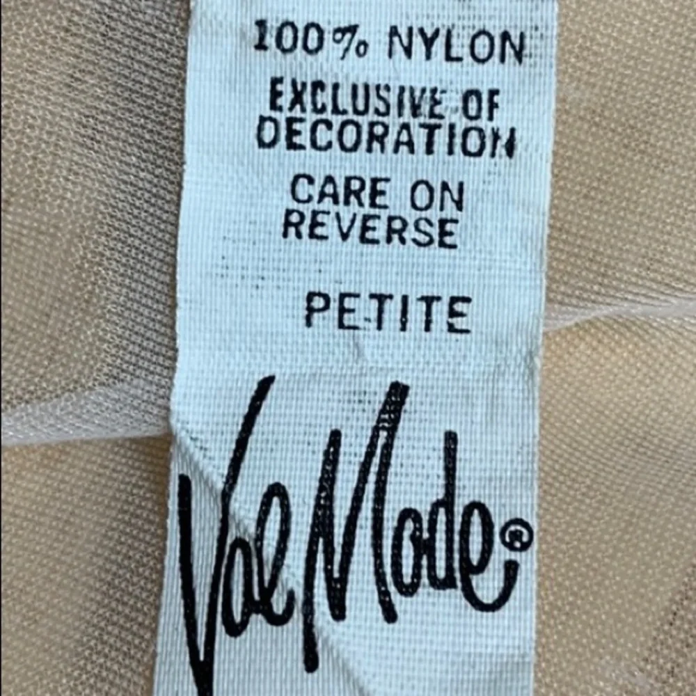 Vintage Val Mode Pink White Peignoir Gown 2 PCS SHEER Nightgown Robe Size Petite